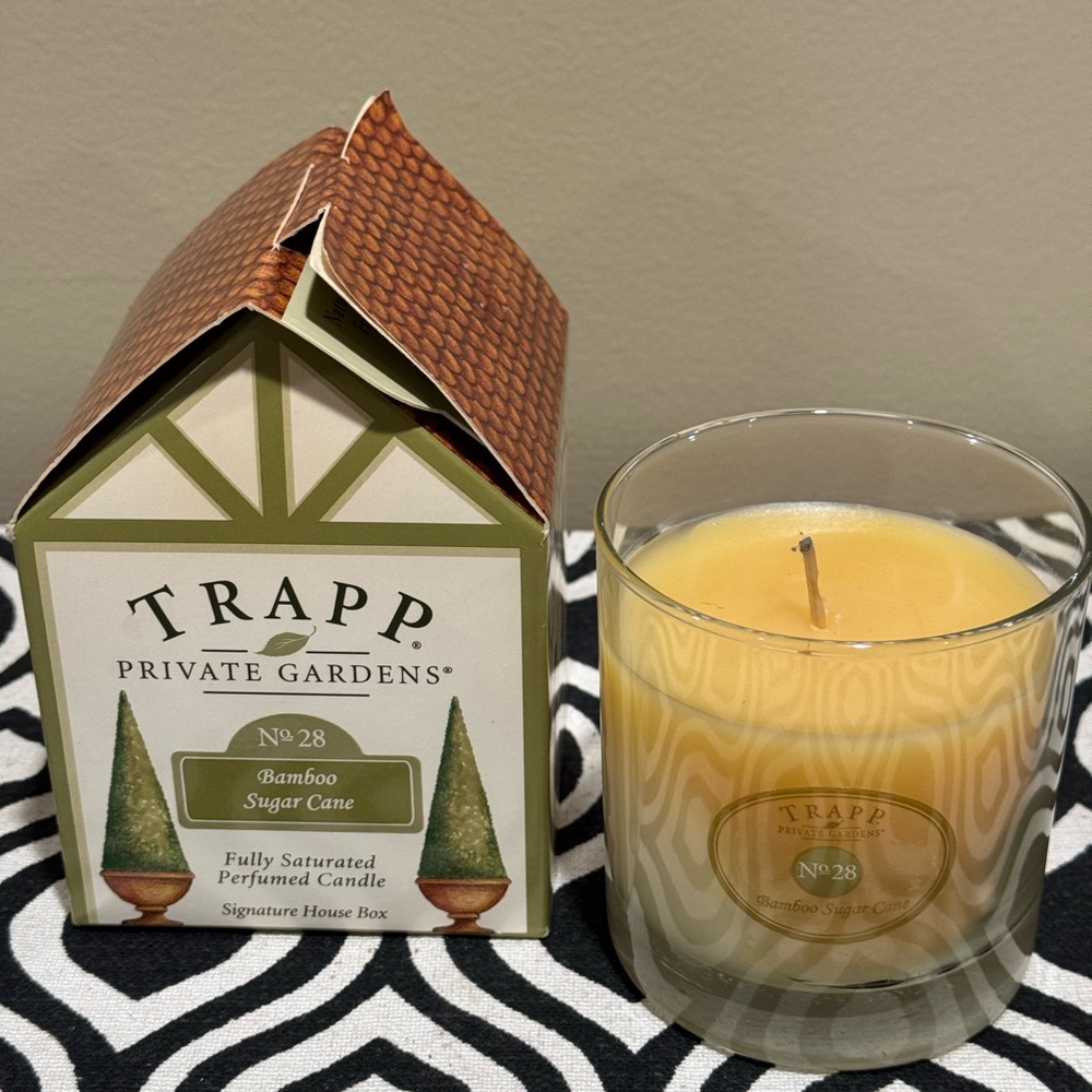 New in Box Trapp Number 28 Bamboo Sugarcane Signature House Box Candle